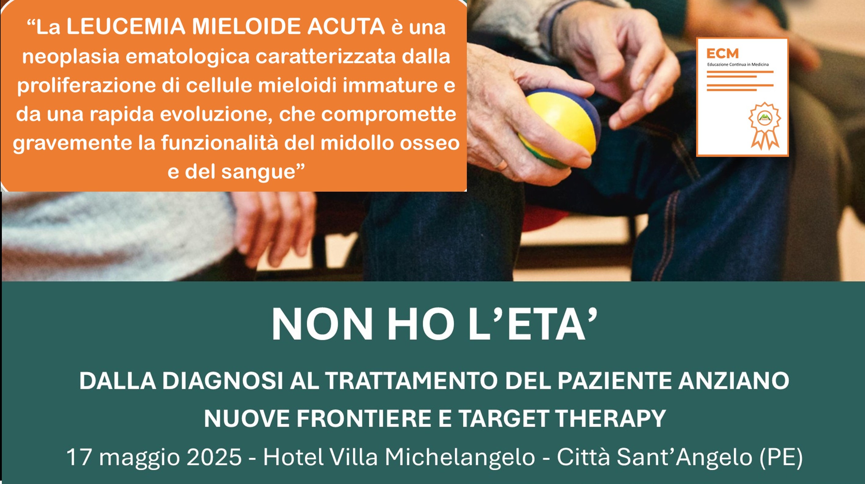NON HO L'ETA' - DALLA DIAGNOSI AL TRATTAMENTO DEL PAZIENTE ANZIANO affetto da Leucemia Mieloide Acuta - NUOVE FRONTIERE E TARGET THERAPY